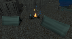 The archaeologists' camp