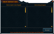 Party chest drop deposit box