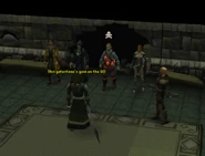 You enter, and 1337sp34kr announces he is going to sell his Gatestone on the Grand Exchange