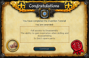 Invention Tutorial reward