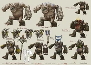 Concept art for the different trolls