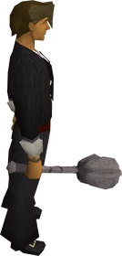 Ancient mace equipped