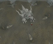 The grave room, with a handy altar to the south.