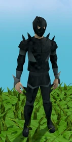 Superior spined armour set equipped