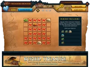 The Buried Treasure promotion interface.