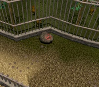 Hidey-hole Ardougne Zoo monkey cage