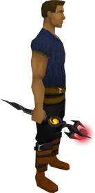 Wand of treachery equipped