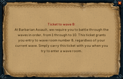 Barbarian assault wave ticket (read)