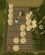 The correct solution to the hay bale puzzle.