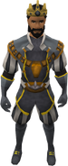 A male player wearing the Monarch outfit