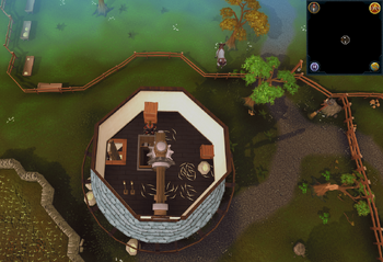 A Scenic View. If you go up the ladder once on the west side of Lumbridge  castle, you can now clip through the wall and float around anywhere. You  can't interact with