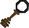Bronze key black detail