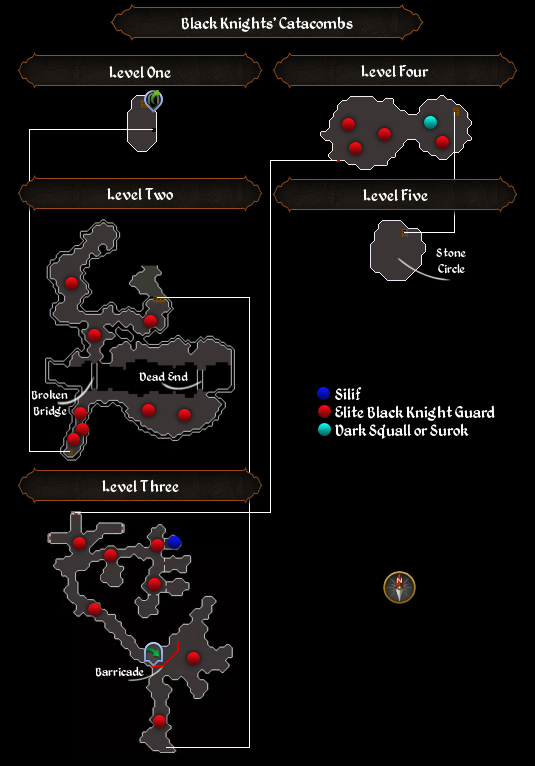 Black Knights' Catacombs map