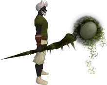 Noxious staff (barrows) equipped