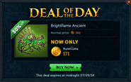 The deal of the day popup in game on 7 September 2014