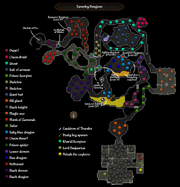 A map of Taverley Dungeon