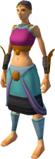 A female character wearing Menaphos Faction (Imperial).
