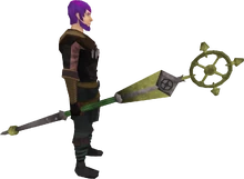 Ancient staff (yellow) equipped