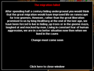 the migration failed