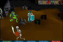 Hobgoblins and armed Skeletons inhabit the mine.