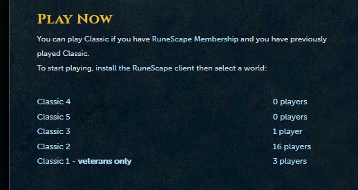 Runescape Classic is shutting down