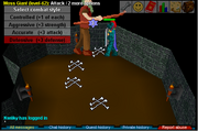 Player fighting a moss giant
