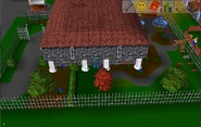 Outside the mansion, north side