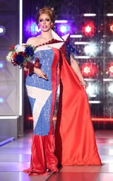 Red, White & Blue Bridal Couture Look