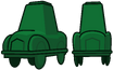 Dark Green Car's Front & Angle Assets