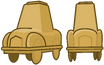 Light Brown Car's Front & Angled Assets