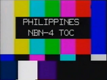 Same as the from November 2, 2009-January 8, 2012 turn on on-screen bug type NBN Ch.4, DWGT-TV Ch.4, Manila and other stations