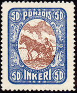 Почтовая марка Северной Ингрии второго выпуска, 1920 г.