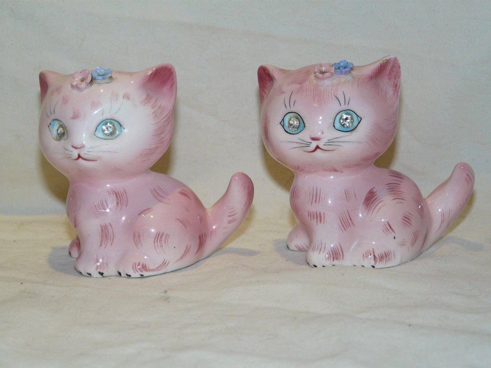 vintage Japan china cat figurines collection, Lefton cats