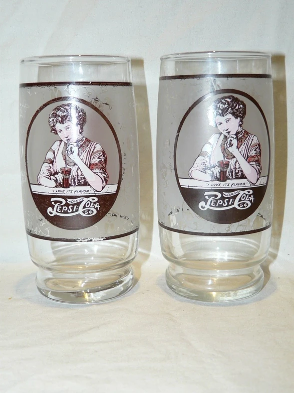 Vintage Gibson Girls Drink Pepsi-Cola I love It's Flavor Glass Tumbler Cup  Pepsi | Rustan's Review Wikia | Fandom