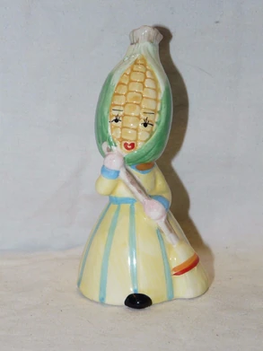 Napcoware Anthropomorphic Corn and Tomato Head Girl Salt and