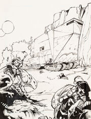 Trent Kaniuga Sandcrawler art bw