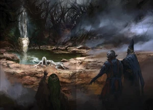  обнаруживает, что Абелот окунулась в  (неофициальное изображение)