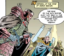 Нага Садоу и Лудо Кресш готовяться к дуэли во время похорон Марки Рагноса.