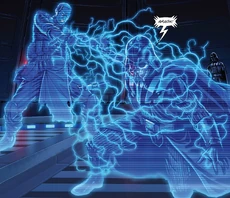 Клон Галена Марека оглушает Дарта Вейдера Молниями Силы