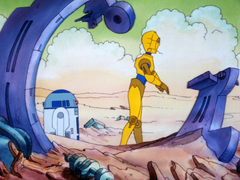 C-3PO R2-D2 debris TWW