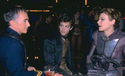  (), Мэтт Доран и  () на съёмках «Атаки клонов»