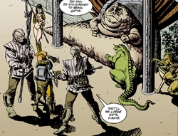 Богга со своими слугами и телохранителями