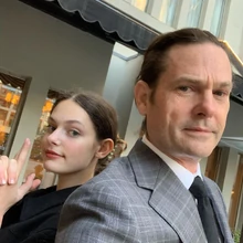 Генри Томас с дочерью Хейзел