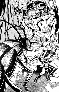 Жуки фефце нападают на Люка Скайуокера, Хана Соло и Кена