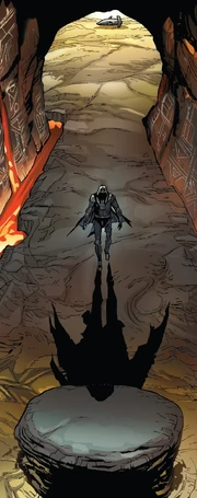 Дарт Вейдер в первый раз посещает пещеру ситхов.