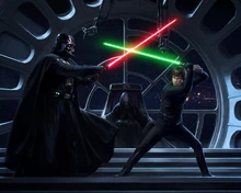 Отец и сын сражаются на дуэли