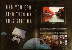 Star Wars Two Games Playstation 1 2-Page Print Ad