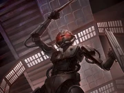 Тёмный штурмовик в бою