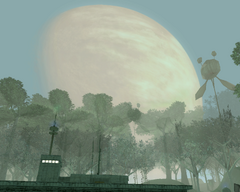 Yavin Prime in the sky SWG