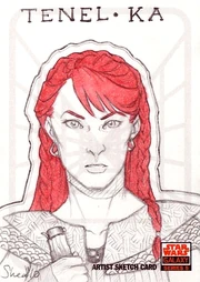 Скетч-карточка Тенел Ка с иллюстрацией 